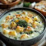 Cheddar Garlic Herb Potato Soup
