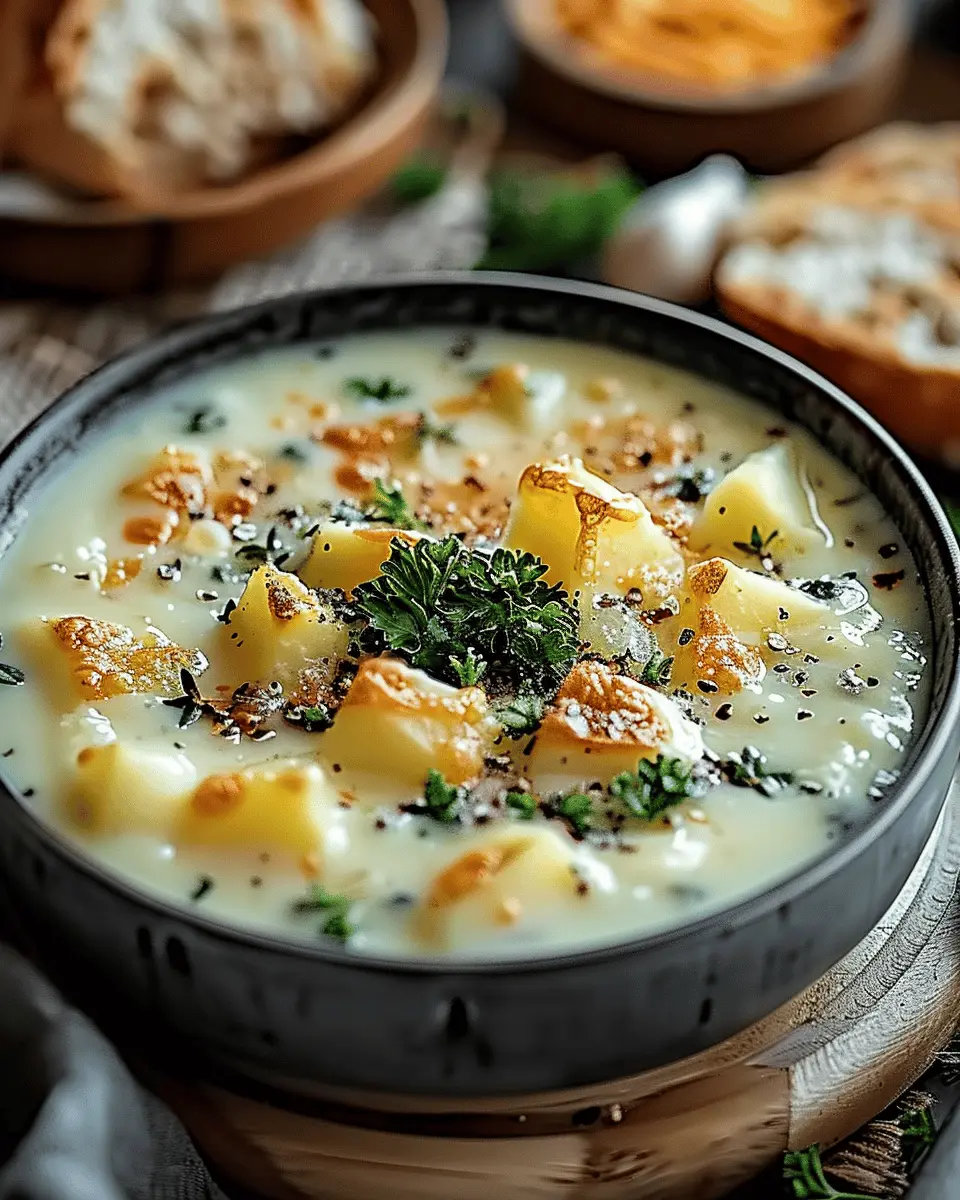 Cheddar Garlic Herb Potato Soup: Indulgent Comfort in a Bowl