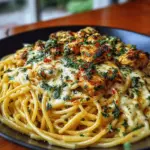 Creamy Cajun Chicken Spaghetti with Mozzarella Sauce