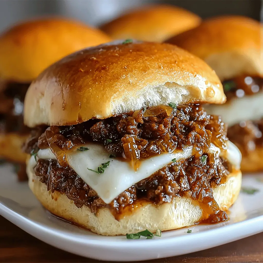 Irresistible French Onion Beef Sloppy Joes with Turkey Bacon Delight