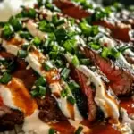 Korean BBQ Steak Rice Bowls with Spicy Cream Sauce