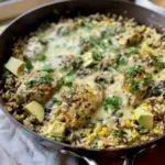 Salsa Verde Chicken & Rice Skillet