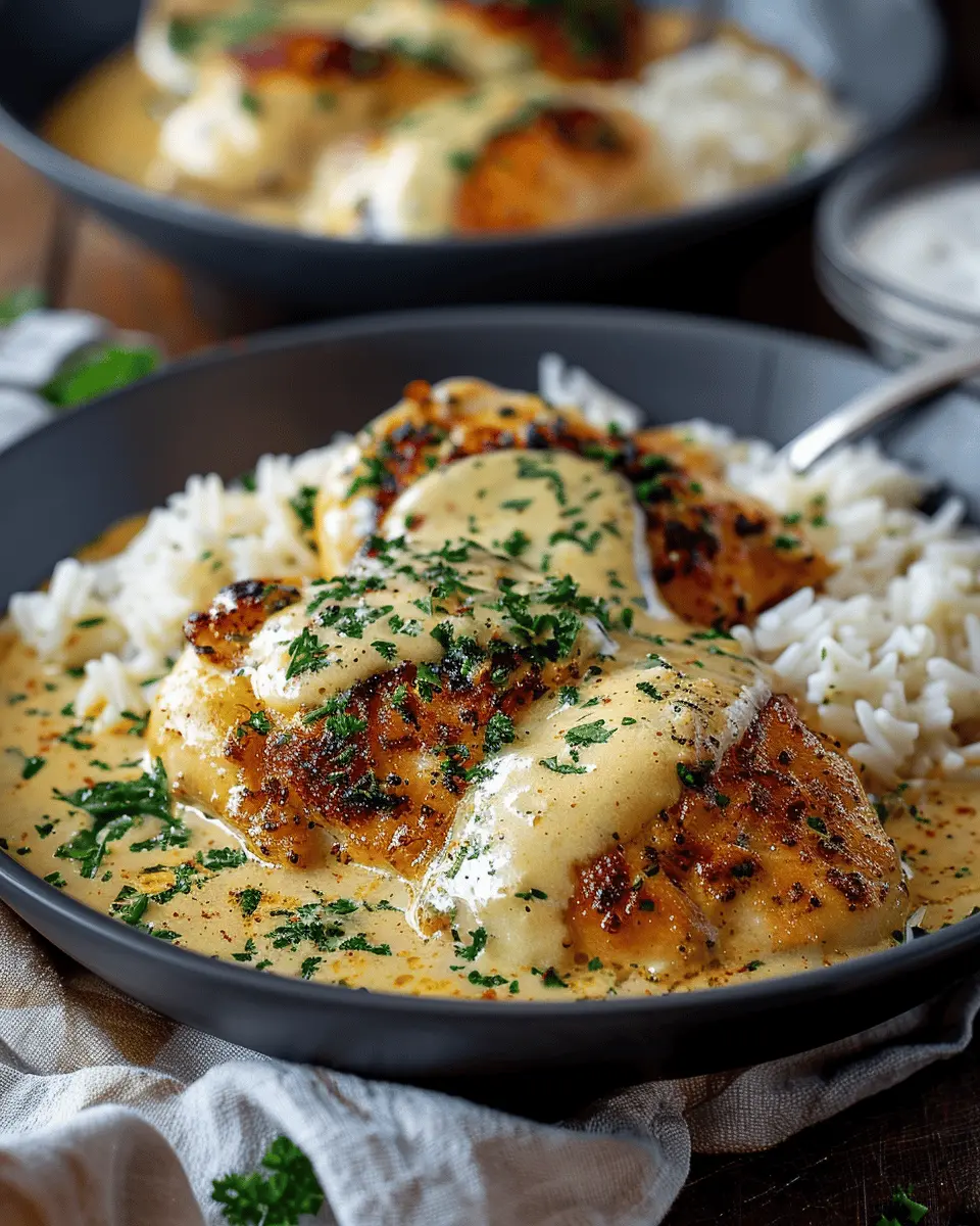 Sizzle Up Creamy Smothered Chicken And Rice: A Delightful Dish
