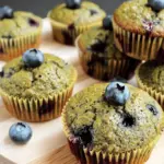 Blueberry Matcha Muffins