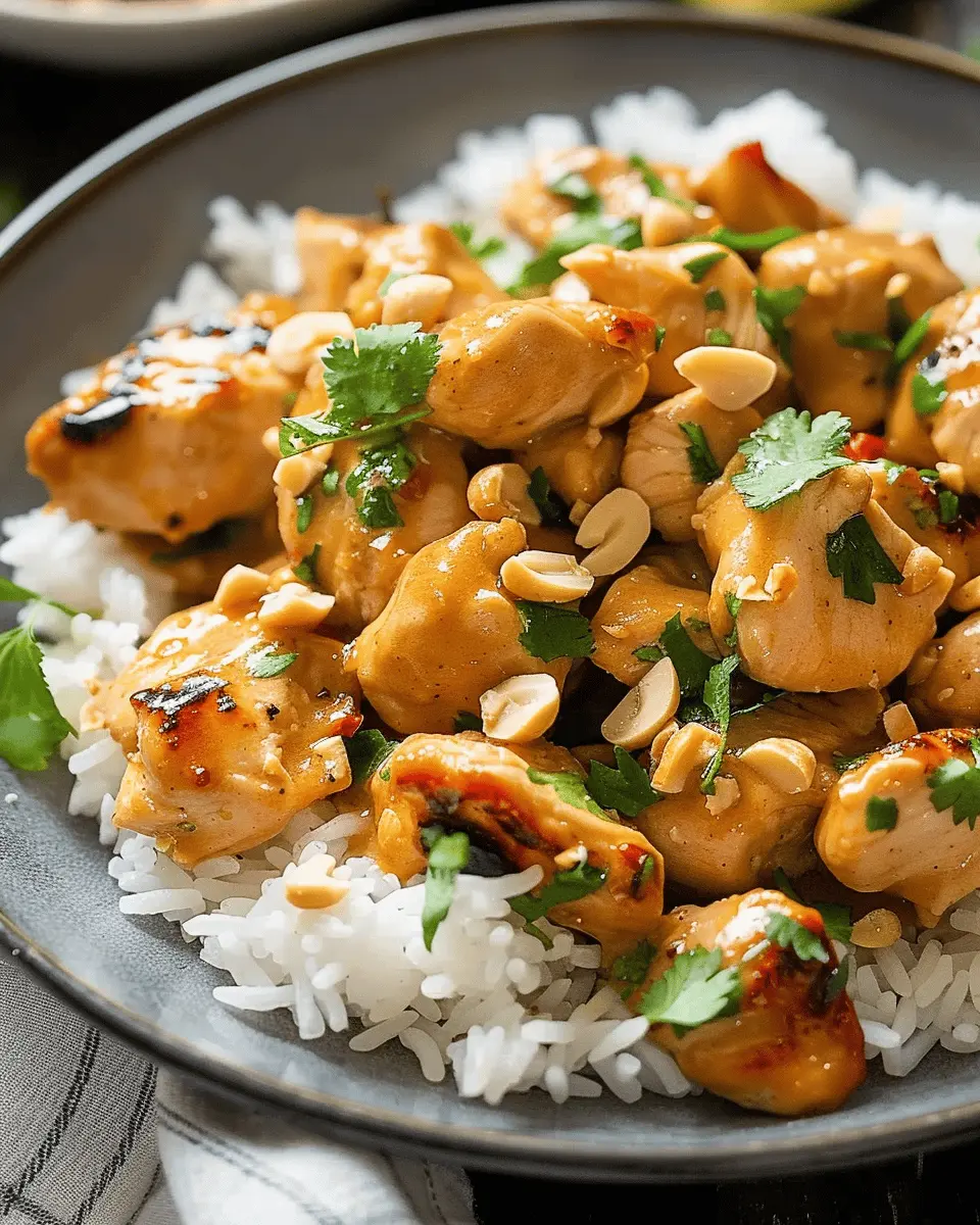 Irresistible Thai Peanut Chicken: Quick and Easy Dinner Delight
