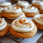 Pumpkin Sugar Cookies with Cream Cheese Frosting