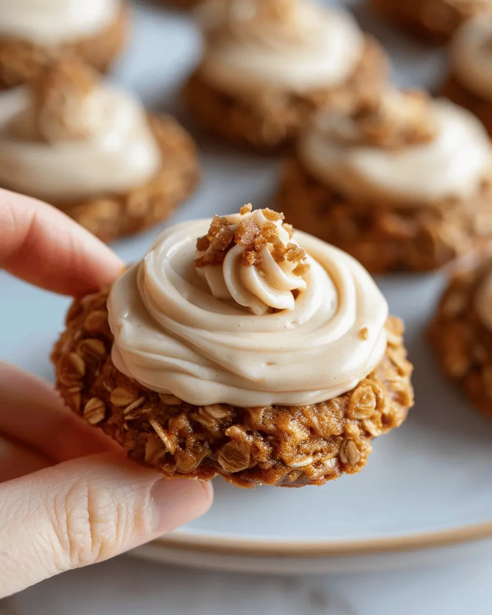 Soft Chewy Pumpkin Oatmeal Cookies with Decadent Maple Frosting