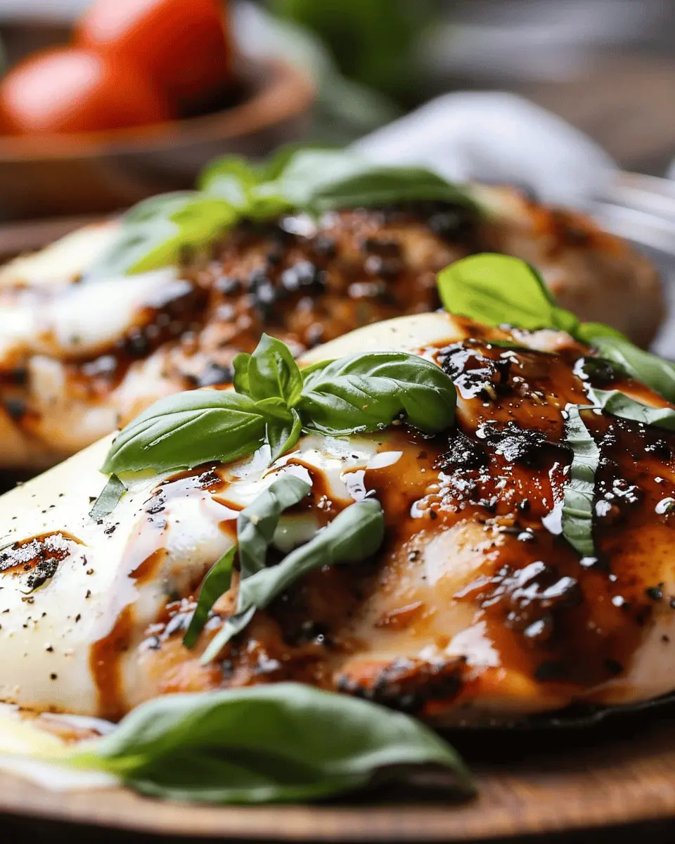 Balsamic Baked Chicken: Juicy Mozzarella Cheese Delight Recipe