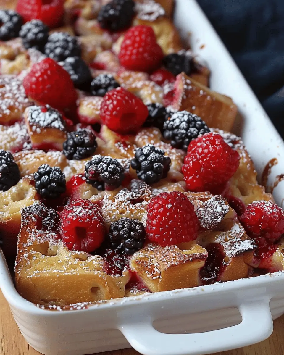 Berry French Toast Casserole: An Easy Indulgence for Brunch