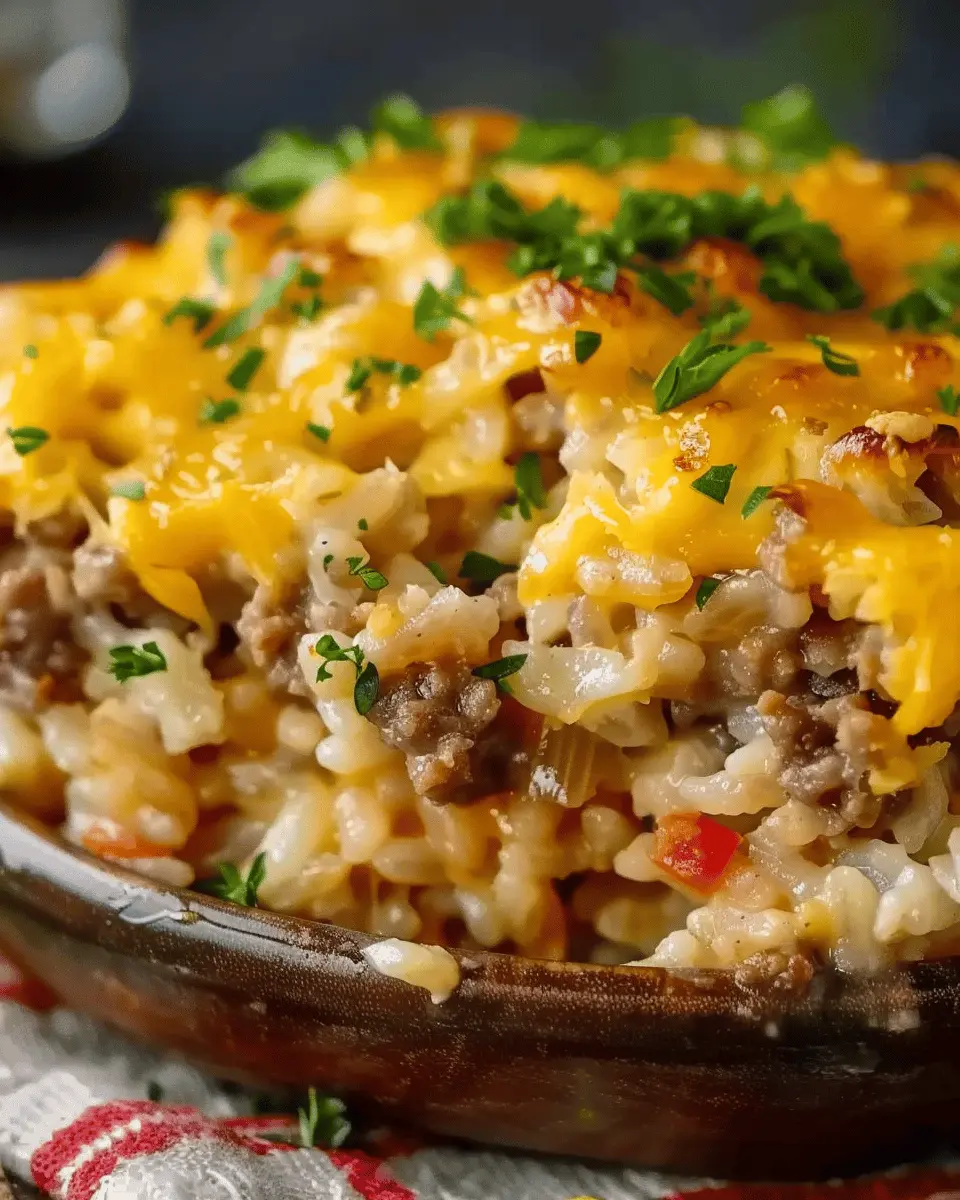 Cheesy Hamburger Rice Casserole: Easy Comfort Food Delight