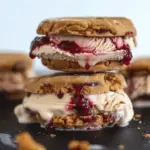 Peanut Butter and Jelly Ice Cream Sandwich