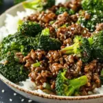 Honey Garlic Ground Beef and Broccoli