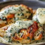 Mozzarella Chicken in Basil Cream Sauce