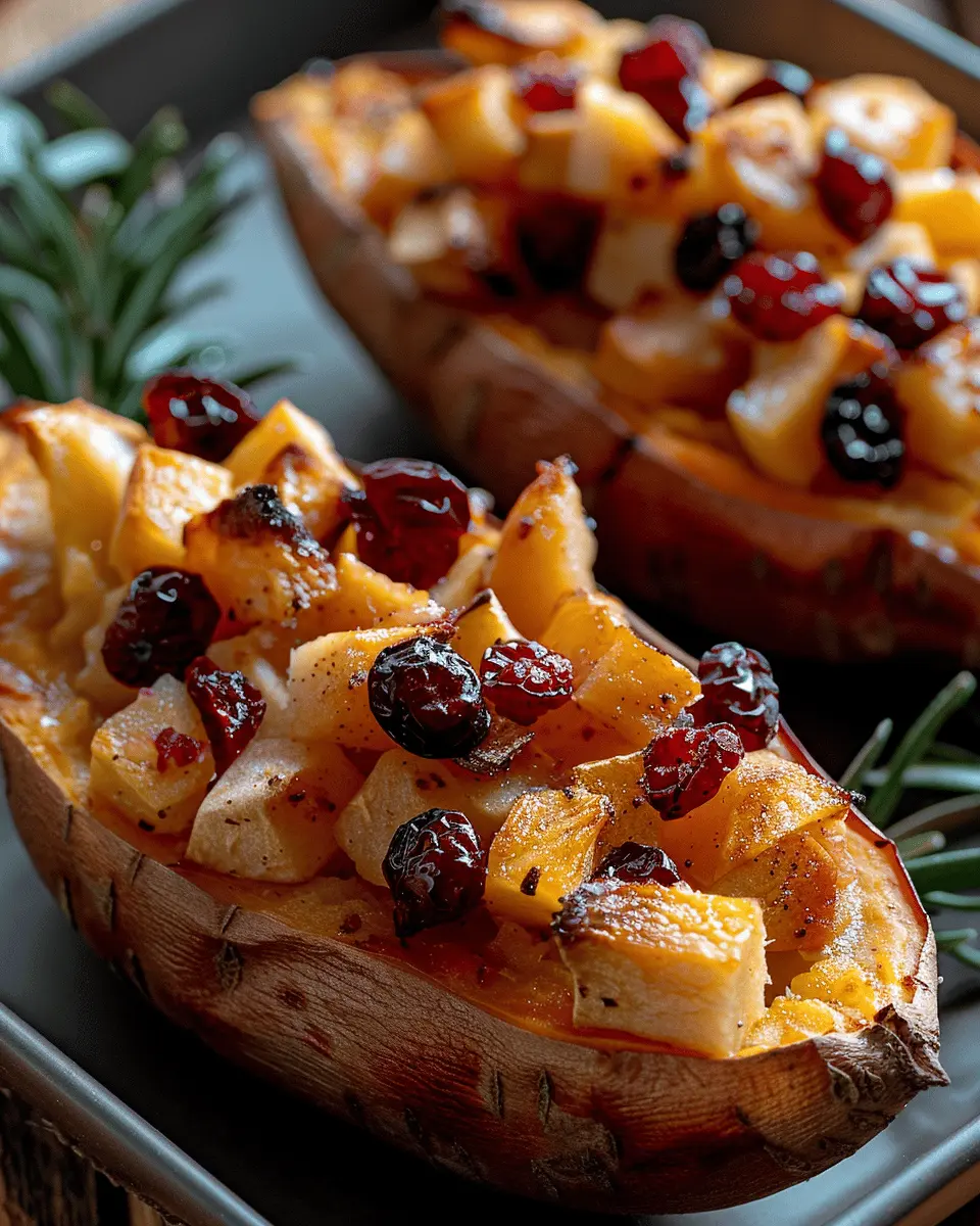 Cranberry Apple Twice-Baked Sweet Potatoes: Easy & Delicious Comfort Food