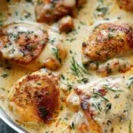 Creamy Oven Baked Chicken Thighs