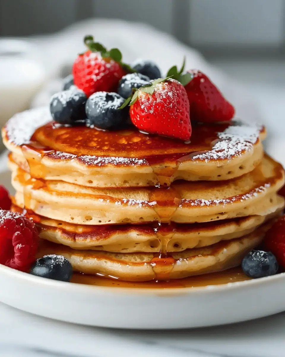 Quick and Healthy Greek Yogurt Pancakes Recipe with Turkey Bacon