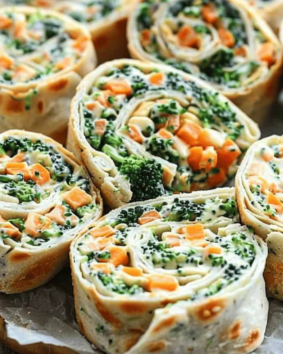 Vegan Veggie Pinwheels: Easy Broccoli and Carrots Delight