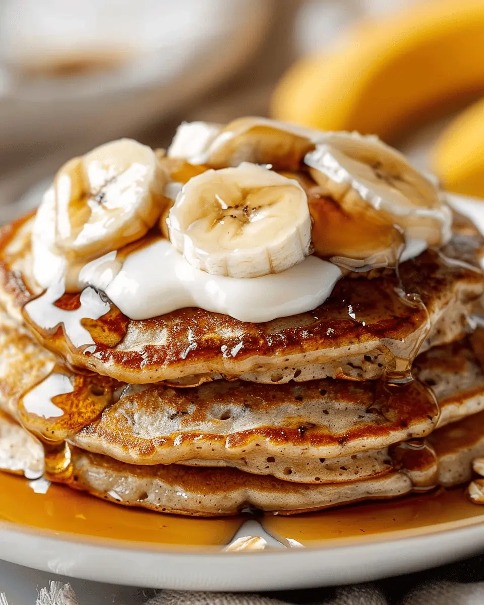 Fluffy Banana Oat Pancakes