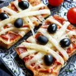 Halloween Mummy Pizza Toast