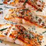 Tuscan Salmon with Parmesan Cream Sauce