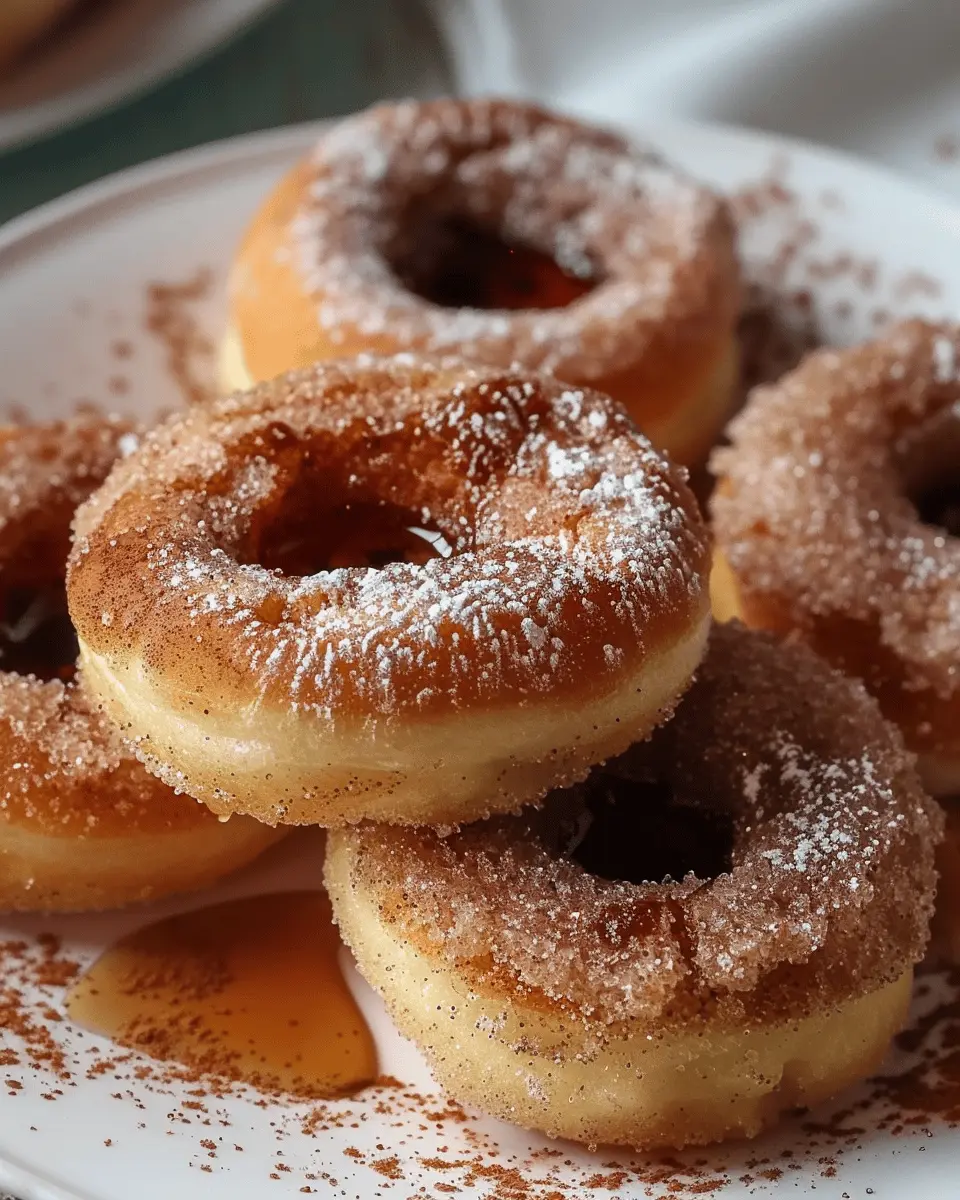 Fluffy Baked Cinnamon Pancake Donuts