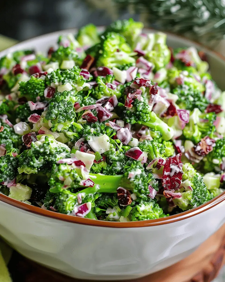 The Best Broccoli Salad with Turkey Bacon and Chicken Ham Delight