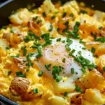 Cheesy Potato Egg Scramble