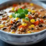 High Protein Creamy Taco Soup
