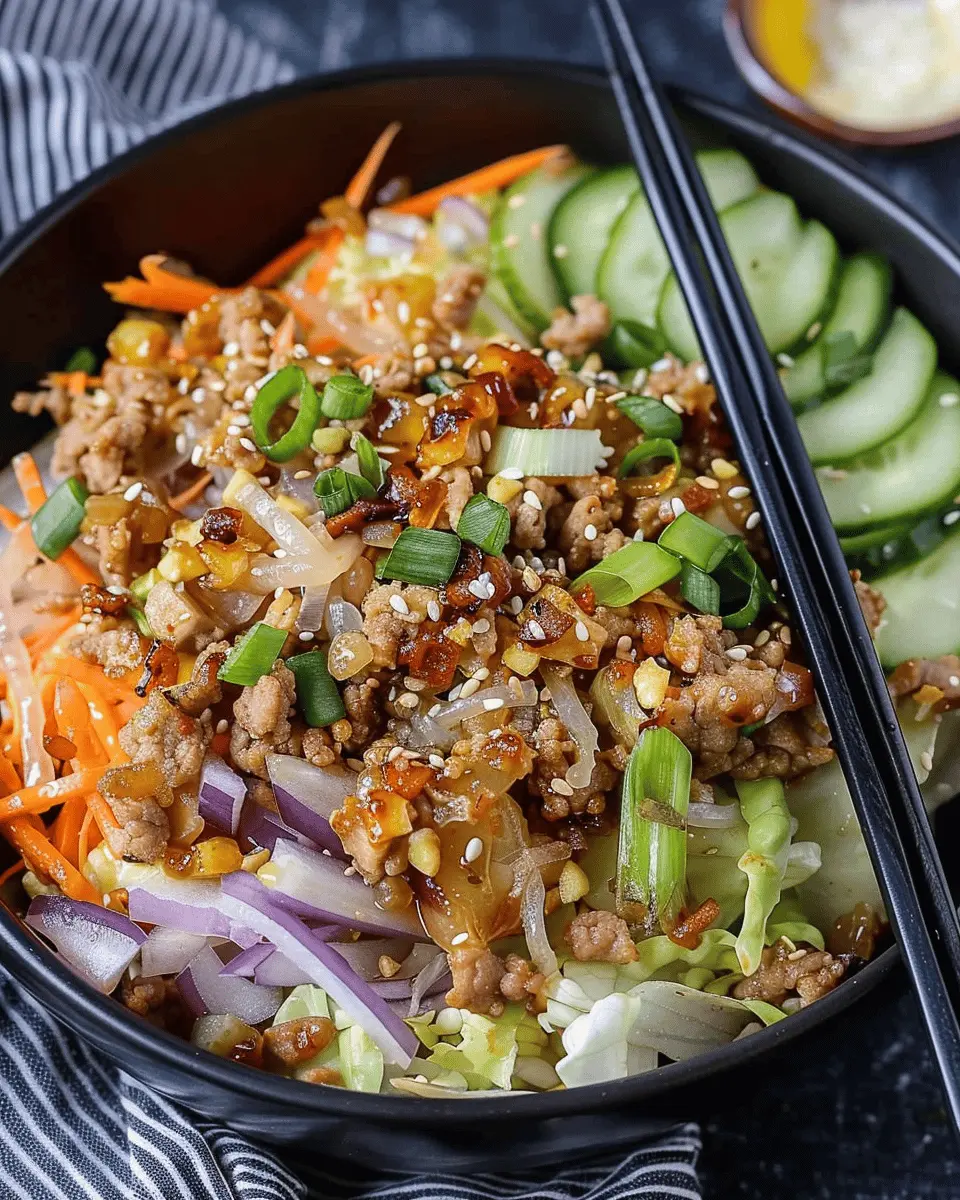 Egg Roll in a Bowl: Easy Turkey Bacon and Chicken Ham Delight