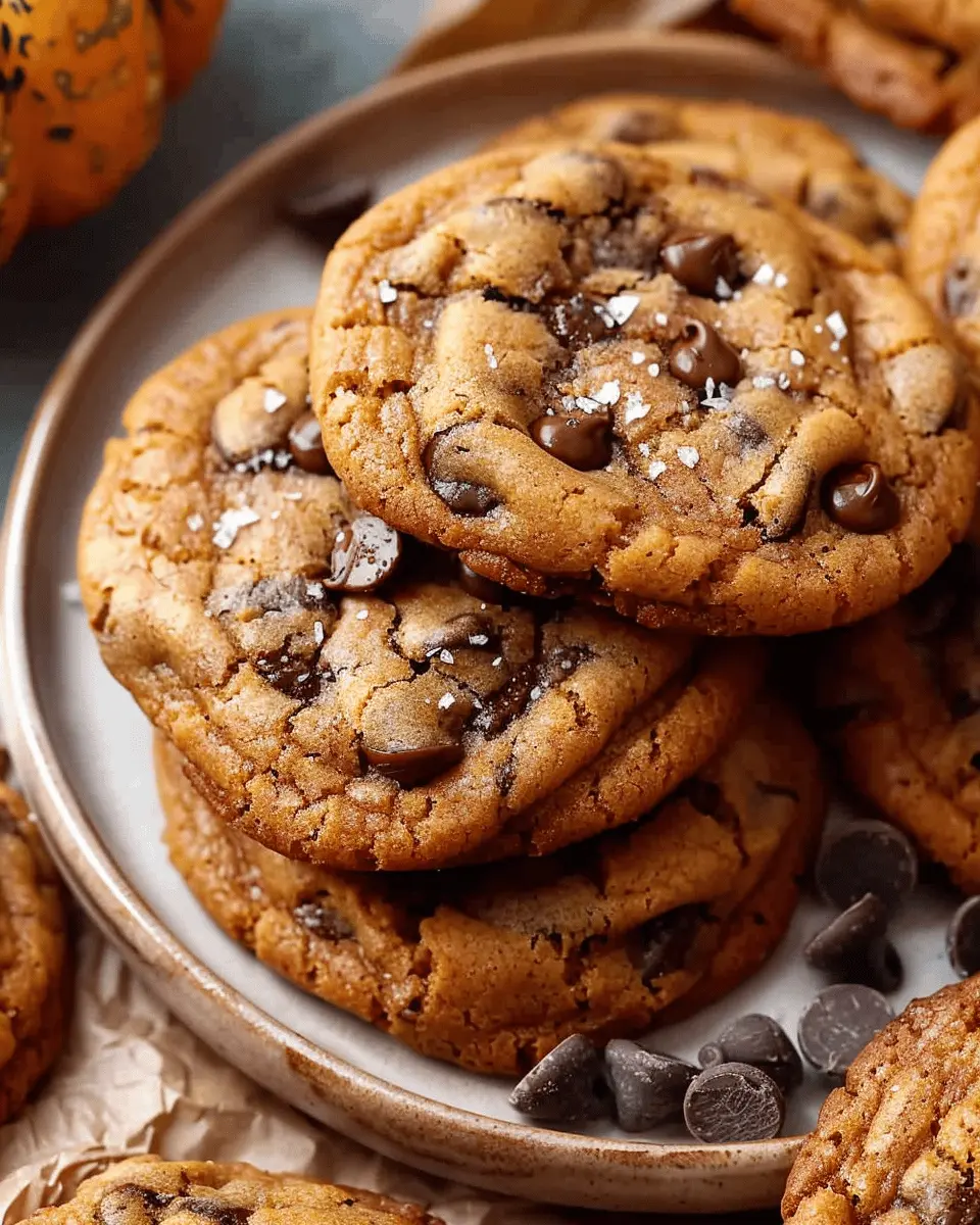 Thick Chewy Pumpkin Chocolate Chip Cookies for Cozy Fall Treats