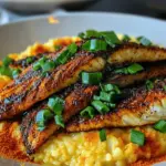 Blackened Catfish with Spicy Cheese Grits