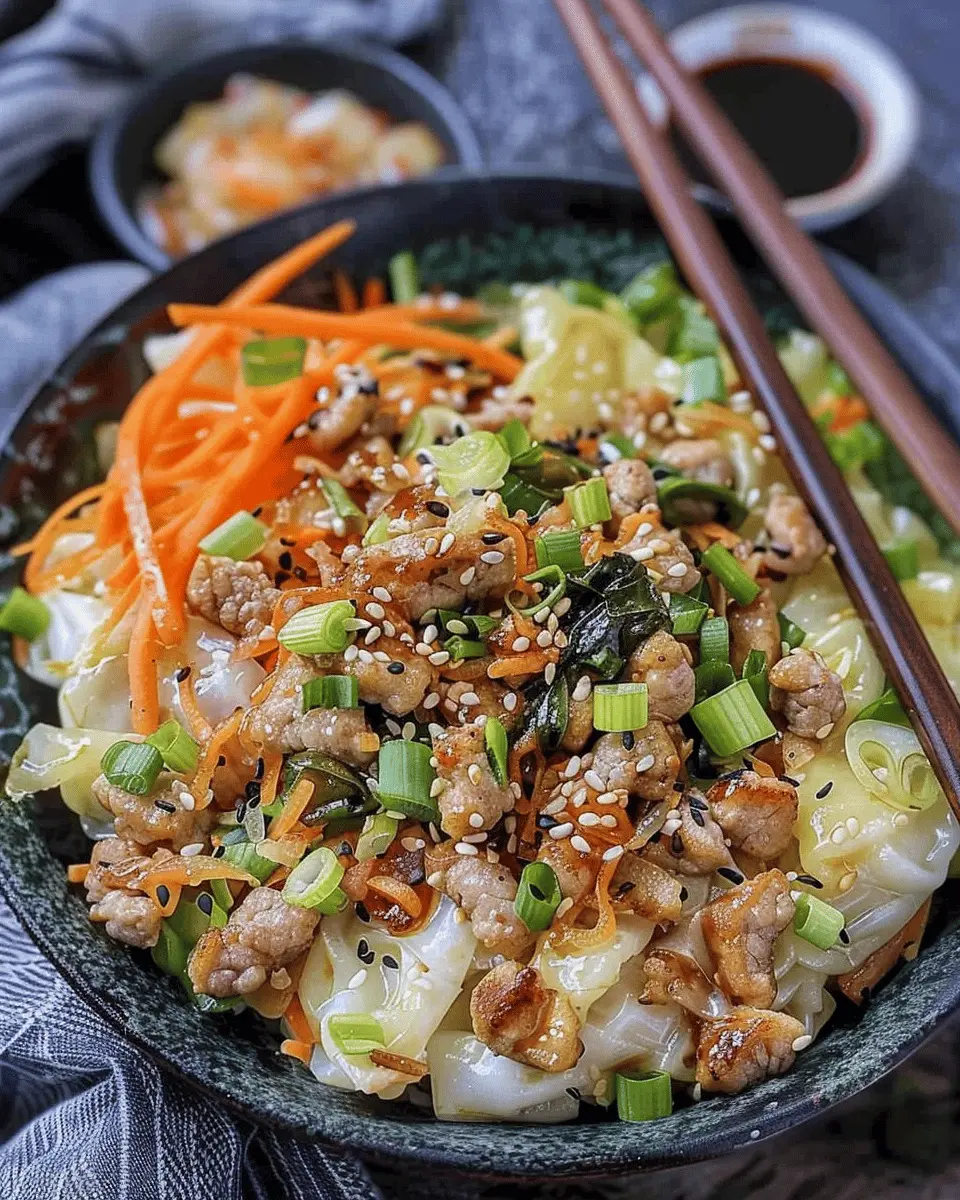 Egg Roll in a Bowl: Easy Comfort Food with Turkey Bacon and Beef