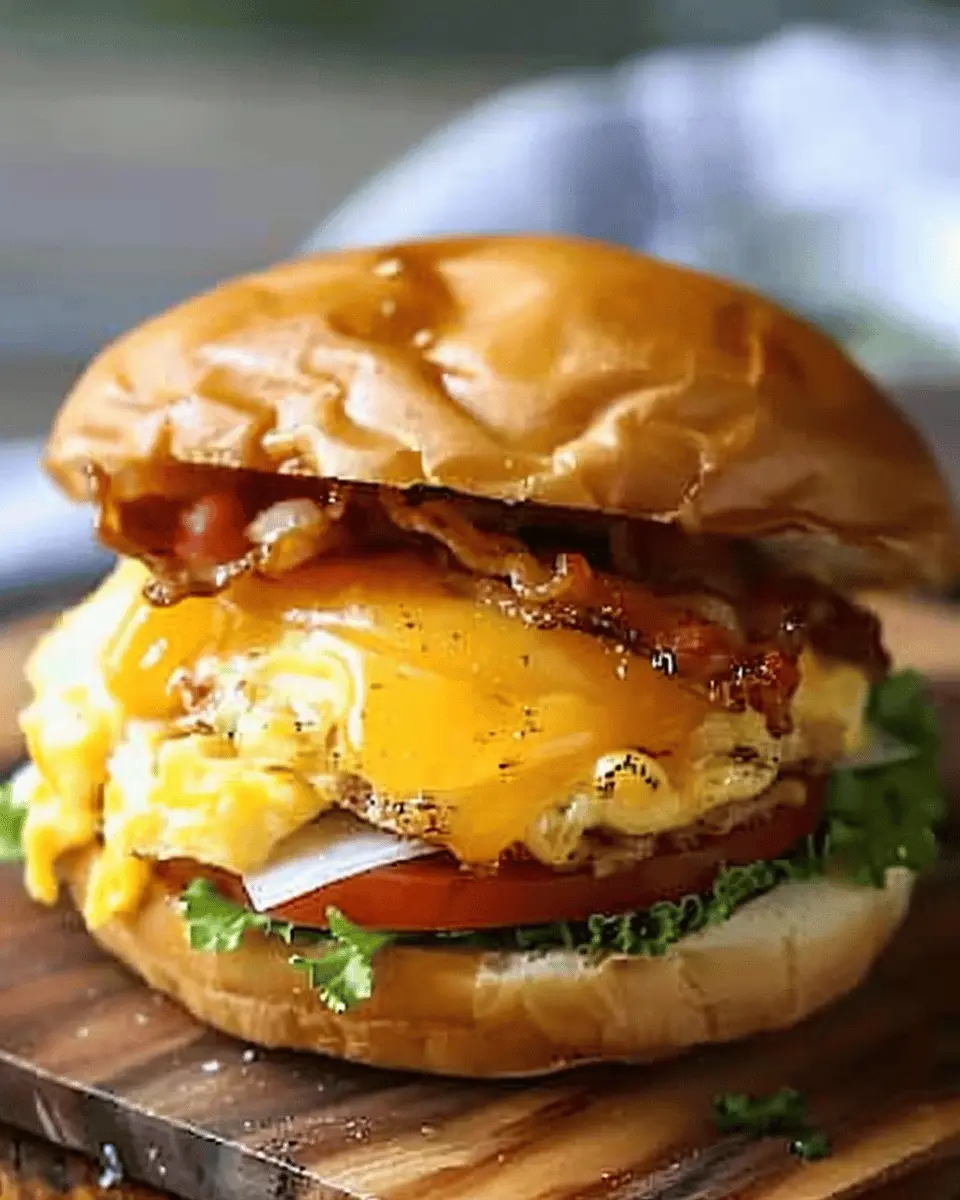 Fairfax Breakfast Sandwich: Indulgent Twist with Turkey Bacon