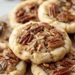 Crumbl Pecan Pie cookies with sugar cookies