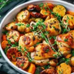 Autumn Chicken Dinner with Roasted Vegetables