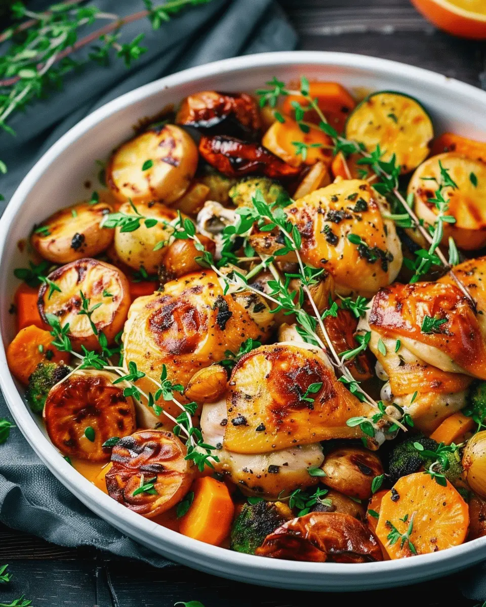 Autumn Chicken Dinner: Delicious Roasted Vegetables Delight
