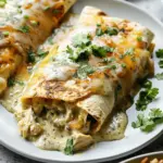 Smothered Green Chile Chicken Burritos