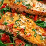 Salmon in Roasted Pepper Sauce