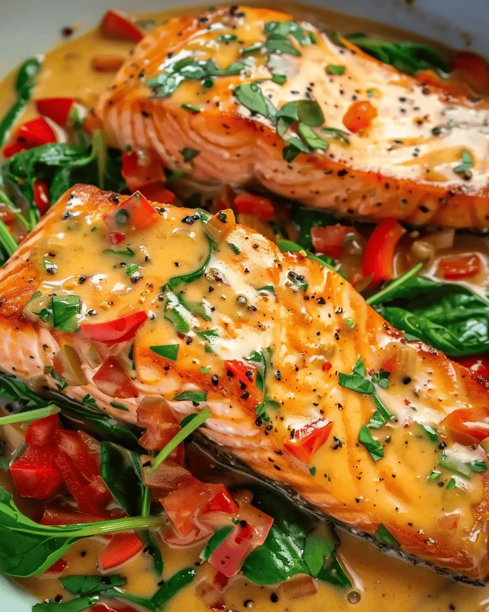 Salmon in Roasted Pepper Sauce: A Juicy Homemade Delight