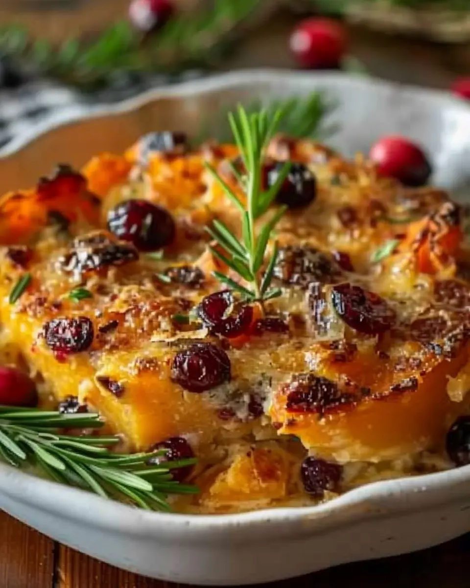 Sweet Potato, Cranberry, Gratin: A Cozy, Indulgent Delight