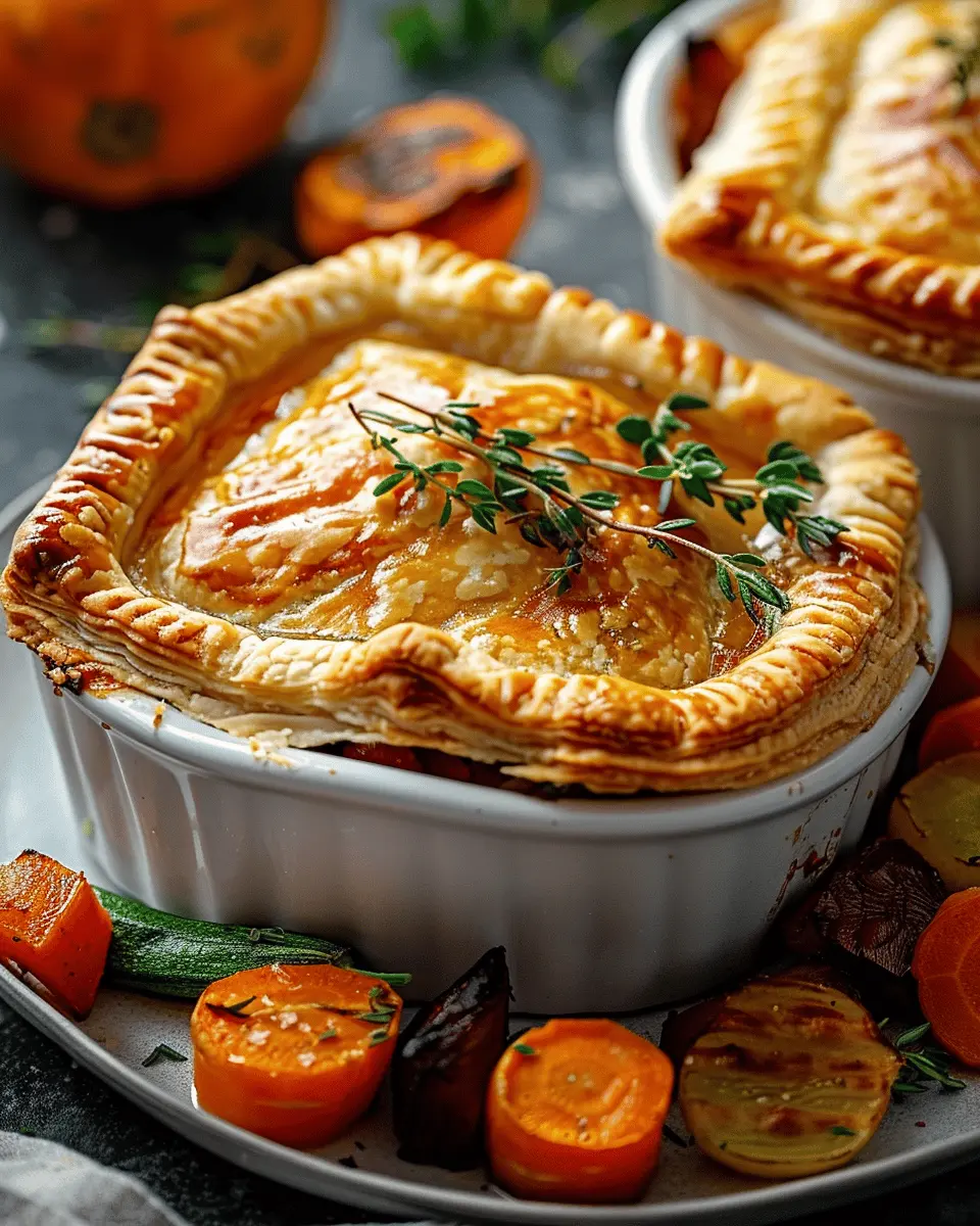 Roasted Autumn Vegetable Pot Pies