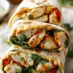 Easy Cheesy Garlic Chicken Wraps