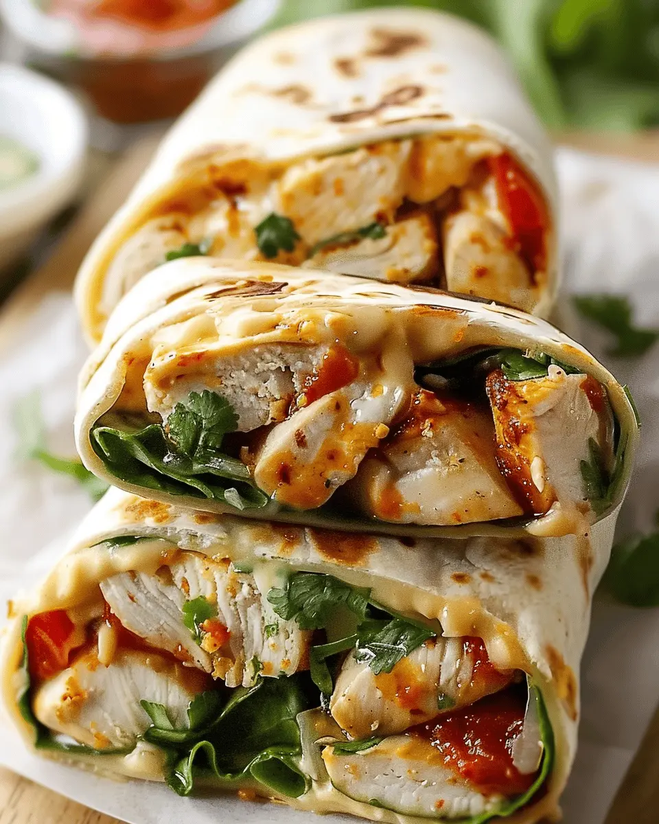 Easy Cheesy Garlic Chicken Wraps for a Quick Weeknight Delight