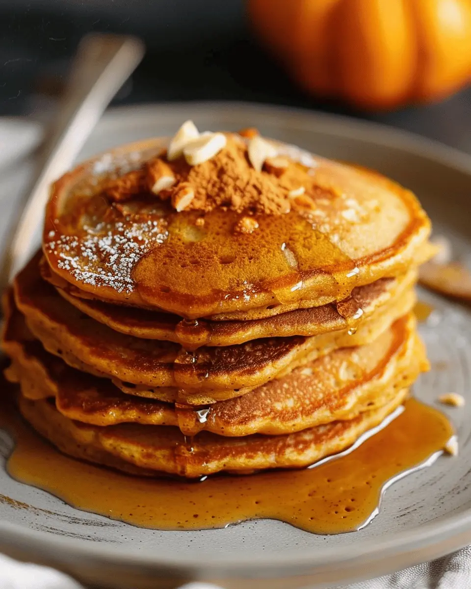 Delicious Pumpkin Protein Pancakes with Turkey Bacon Twist