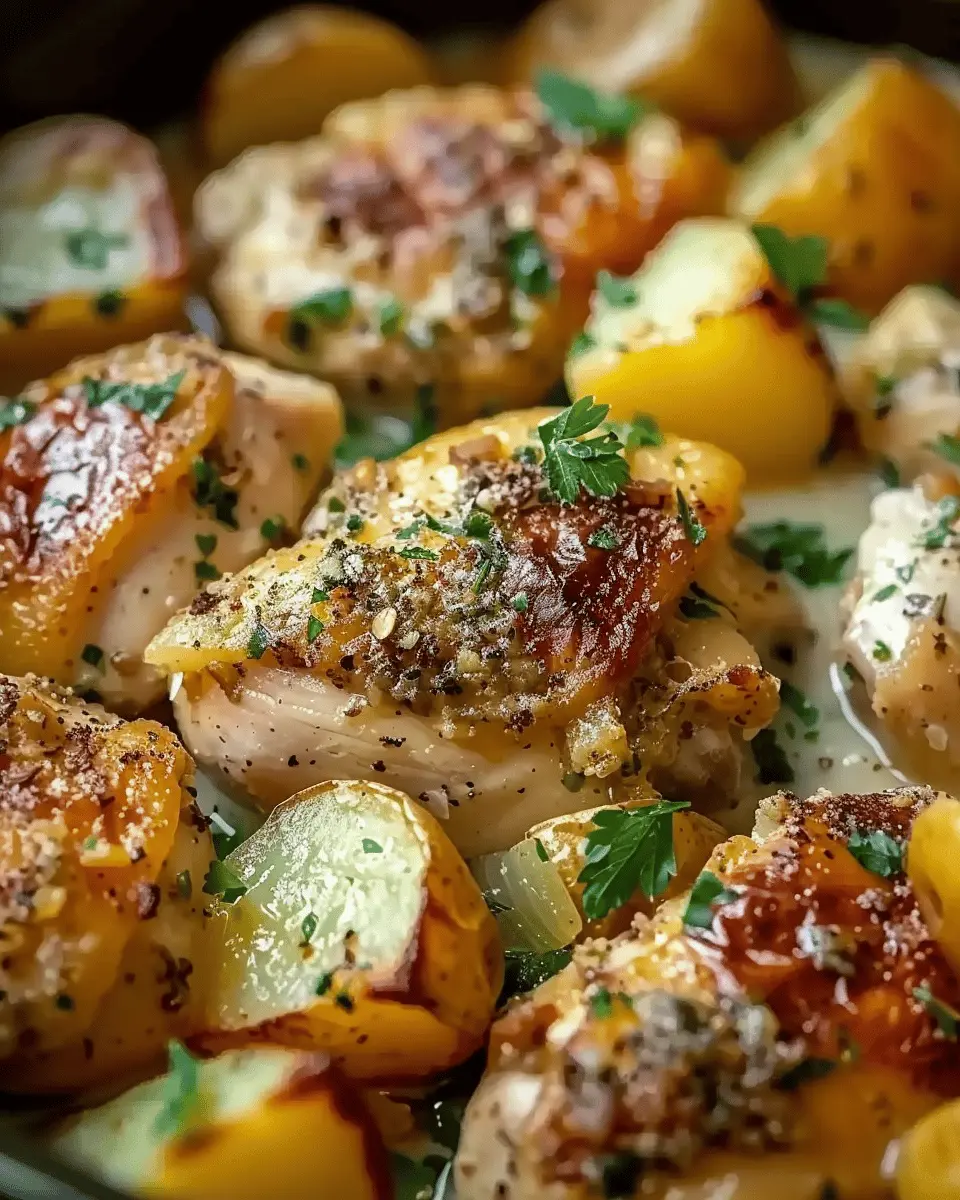 Garlic Parmesan Crockpot Chicken and Potatoes: Easy Comfort Food Recipe