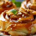 Caramel Apple Cinnamon Rolls with Caramel Glaze