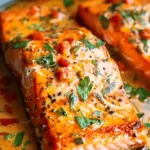 Creamy Roasted Red Pepper Salmon Recipe