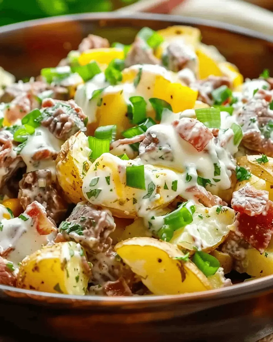 Loaded Beef Ranch Potato Salad