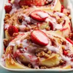 Strawberry Crunch Cinnamon Rolls