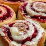 Gooey Red Velvet Cinnamon Rolls